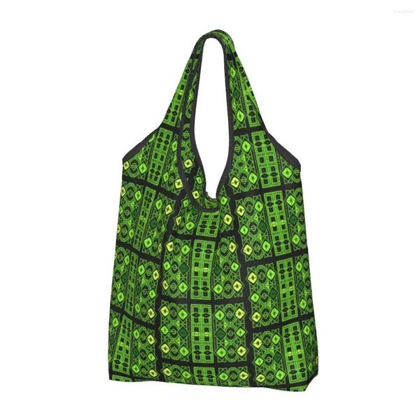 Sacos de compras Personalizado estilo étnico africano padrão saco feminino portátil grande capacidade compras tote