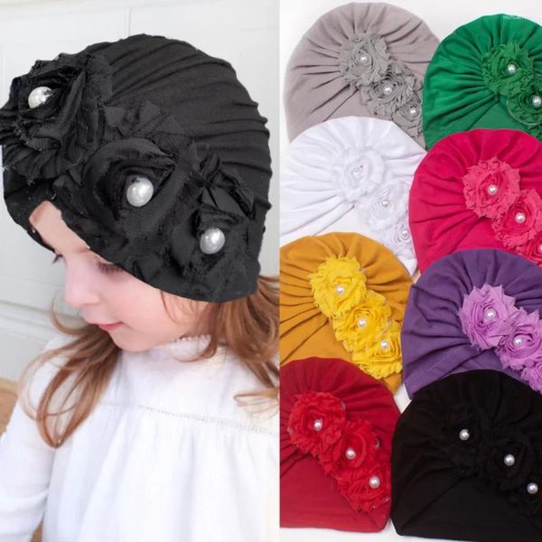 Cappelli Forniture per bambini europei e americani Tinta unita GIRASOLE Berretto con maniche Cappello caldo autunno inverno per bambini