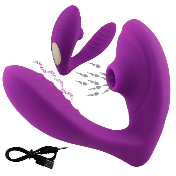 Frau Vibrator Dildo Saugen Vibrator Klitoris Sauger Vagina Stimulator Oralsex USB Lade Sex Spielzeug für Frauen Y200421 ZGL3