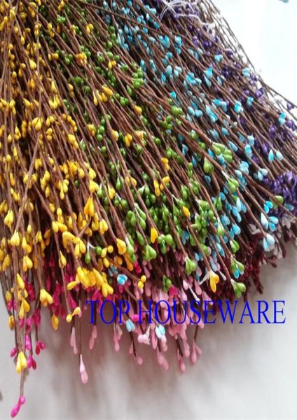 300 Stück 8 FARBEN PIP BERRY STEM FÜR DIY KRANZ GIRLANDE ZUBEHÖR Blumenfüller7713389