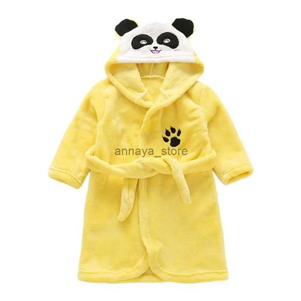 Havlu Robes Jlong Toddler Flannel Robe Pijama Pijama Doğum Günü Hediyeleri 1-7 Yıl Çocuk Küçük Kız Kız Karikatür Kapşonlu Batrobeel231211