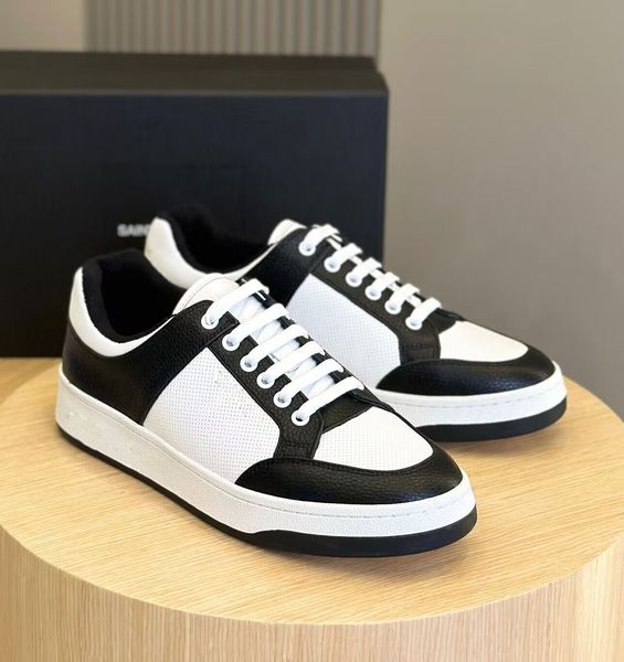 Prado uomini migliori qualità Top 2024 Design SL61 Sneaker Scarpe da ginnastica in pelle bassa in pelle di pelle bassa golfsella bianca blu neri skateboar