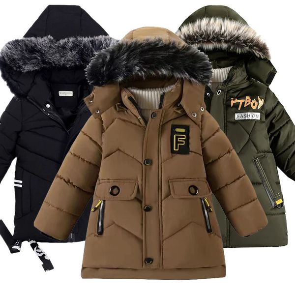Para baixo casaco bebê meninos jaqueta outono inverno para crianças crianças com capuz quente outerwear menino roupas 2 3 4 5 ano 231211