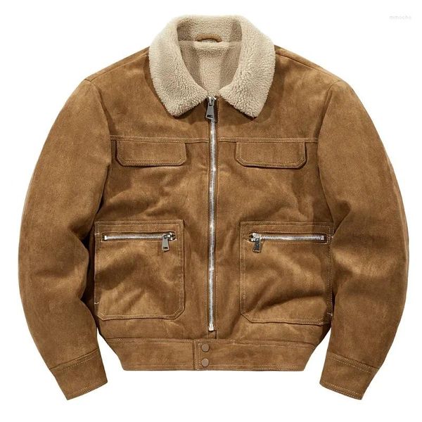 Мужские куртки 2023, осень/зима, британская теплая утепленная хлопковая одежда с откидным воротником