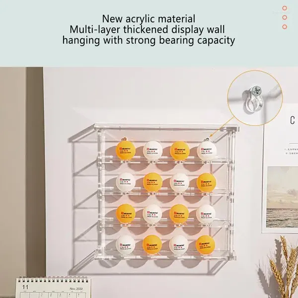 Haken Acryl Display Racks Mehrzweck Tischtennis Ball Bücherregal Hause Schlafzimmer Wand Stehende Dekoration Werkzeug