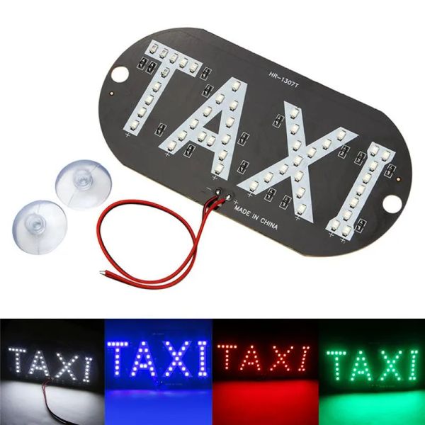 Fari per auto 4 colori Taxi Cab Parabrezza Parabrezza Segnale Lampada a LED bianca Lampadina ZZ