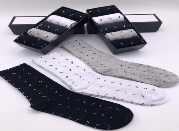 21SS meias luxuosas para homens e mulheres meias esportivas 100 algodão casal inteiro 5 pares com caixa4280668