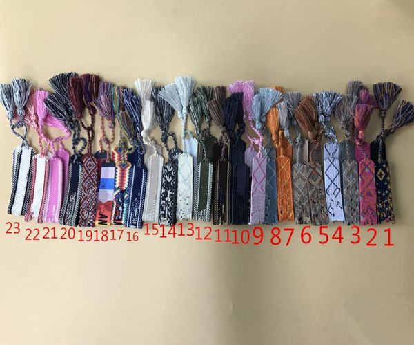26 цветов, модные ювелирные изделия JDIIORR для женщин, хлопковые буквы, подпись, тканевый знак, тканый браслет, кисточка, браслет на шнуровке6482138