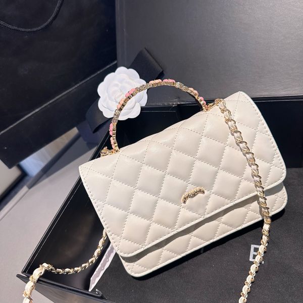 Ünlü tasarımcı 10a Camellia Klasik Tote Çanta Fransız Marka Lady Moda Omuz Çantası Yüksek Kaliteli Elmas Kafes Paris Çift Mektuplu Bayanlar Messenger Çantalar