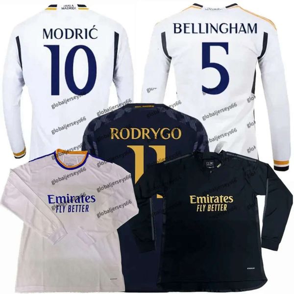 Tifosi per giocatori a maniche lunghe ARDA GULER Maglie da calcio BELLINGHAM Real Madrids 21 2023 2024 VAERDE ALABA VINI JR CAMAVINGA TCHOUAMENI KROOS _Jersey