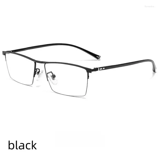 Montature per occhiali da sole di grandi dimensioni allargate per occhiali da vista grossi con montatura per occhiali da lavoro da uomo in lega di titanio miopia 8385ZM