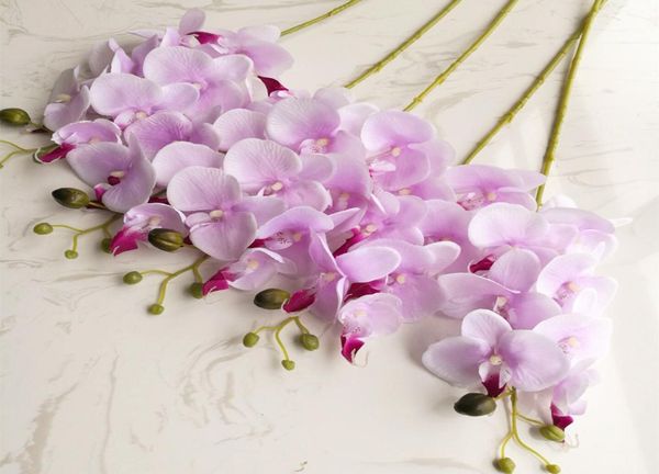 Einzelstamm-Schmetterlingsorchidee, künstliche Mini-Orchideen, Phalaenopsis, für Hochzeitsdekoration, dekorative Blumen, Neu 7960047
