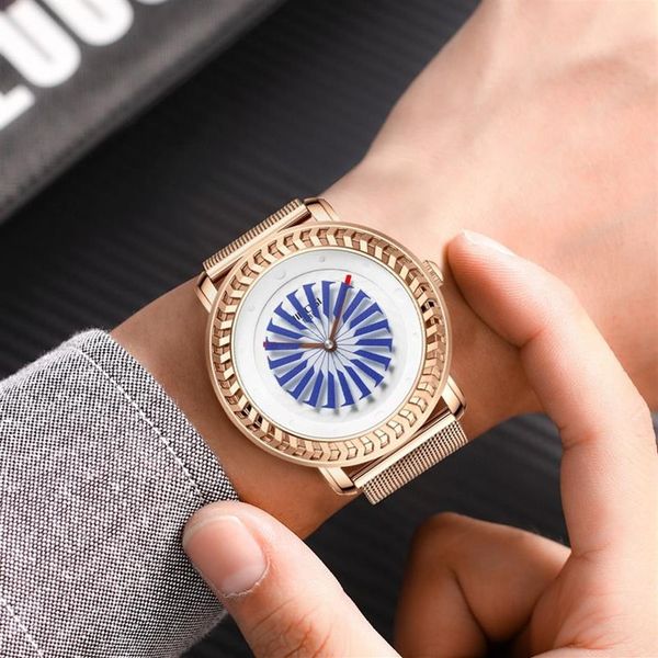 2022 vestido relógio masculino mostrador exclusivo cinto de malha de aço móvel shi ying relógio analógico 3atm à prova dwaterproof água watch3107