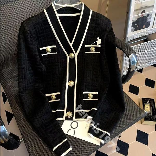 Дизайнерская женская куртка модный вязаный кардиган с v-образным вырезом женский весенне-осенний горячий стиль однобортная рубашка с длинными рукавами
