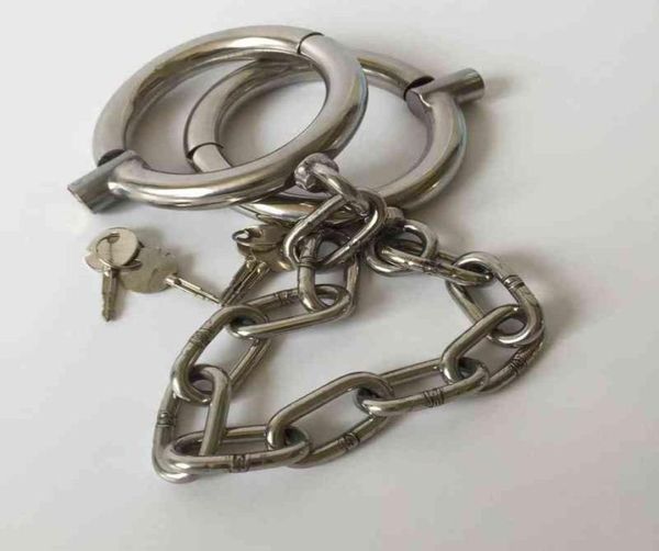 Nxy Sesso Giocattolo per Adulti Ferri da Gamba in Acciaio Inossidabile Catena Ovale in Metallo Polsini alla Caviglia per BDSM Bondage Restrizioni Gioco Schiavo Giocattoli Coppia 14013324