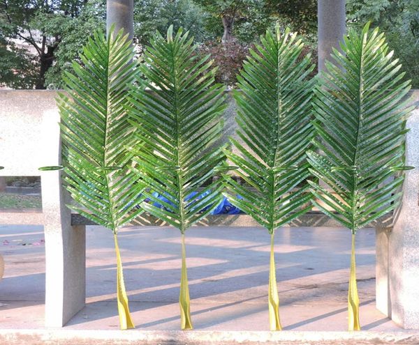 12 pezzi di pianta artificiale grande 104 cm tessuto in lattice foglia di palma ramo di albero fronda in Natale matrimonio casa chiesa mobili Decor5248153