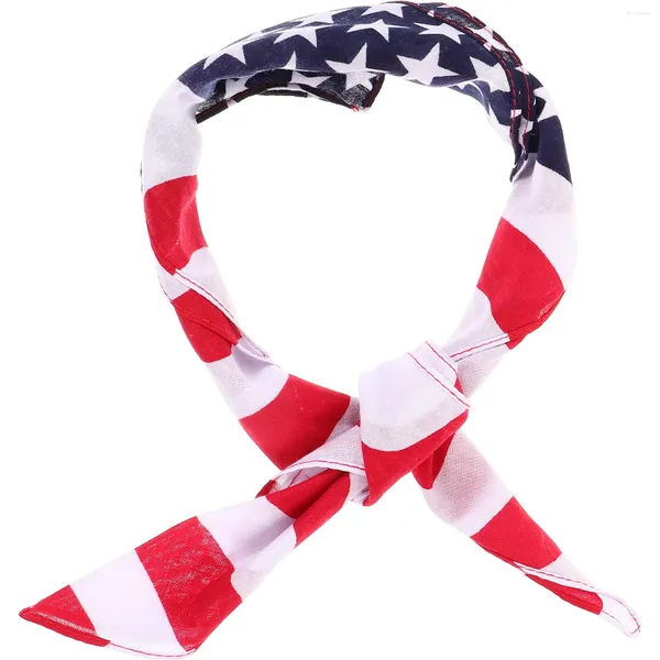 Галстуки-бабочки с флагом США, повязка на голову, уличный платок, тканевый, американские повязки на голову, аксессуары для независимого дня, мужской тюрбан для мужчин