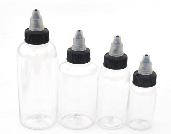 100шт E жидкость 30 мл 60 мл 100 мл 120 мл ПЭТ пластиковые бутылки-капельницы форма ручки пустая бутылка единорога с крышками T2008198392940