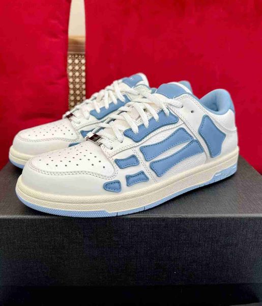 Sapatilhas Low Top Skel Sapatos Mulheres Homens Esqueleto Ossos Treinadores De Couro Branco Azul Preto Crânio Casal Skate Andando Conforto Calçado Eton