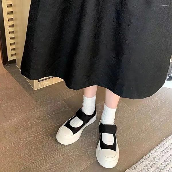 Kleid Schuhe Sommer Grundlegende Plattform Für Frauen Mode Haken Schleife Mid Heels Marry Jane Runde Kappe Casual Arbeits Büro Pumpen