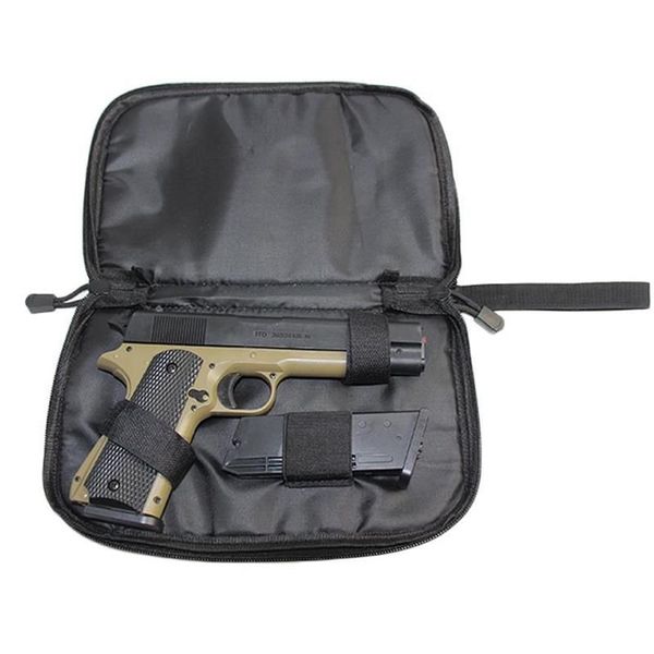 Sacchi per armi Borsa tattica per pistola Custodia per trasporto a mano Custodia per pistola Fondina Militare Paintball Carrier Soft Paddle Caccia all'aperto Accessori254e