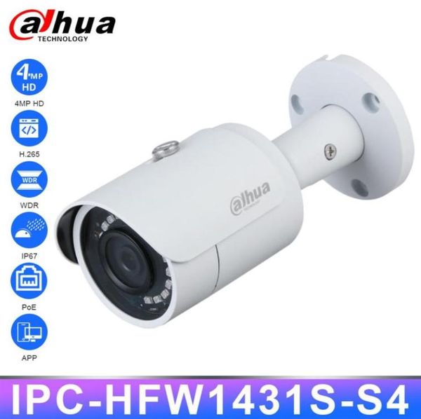 Dahua Original IPCHFW1431SS4 HD 4MP IP Kamera Sicherheit PoE IR30m Nachtsicht H 265 IP67 WDR 3D DNR AGC BLC Home Outdoor Cam254Y5110709