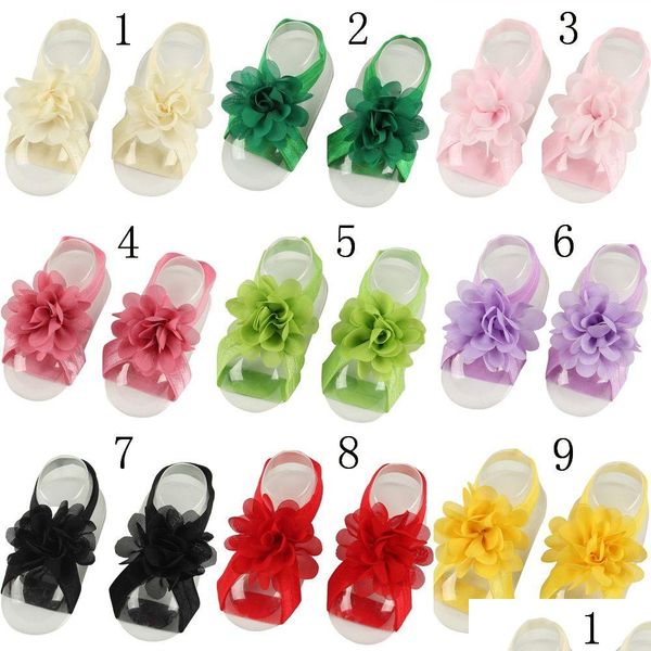 Conjuntos de presentes 10 pares elásticos flor faixas de cabelo novas meninas hairband crianças acessórios bebê bandana princesa onda h106 entrega gota matern dhaik