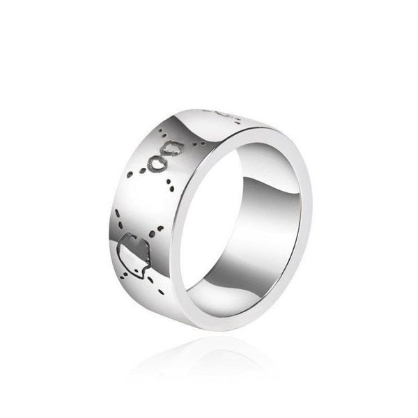 S925 Silber Totenkopf Ring Vintage Sterling Silber Elfenring Männer und Frauen Trend Hip-Hop Punk Paar Ring270m