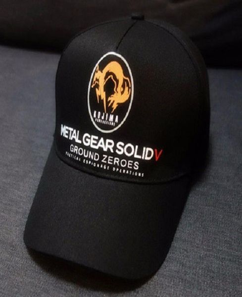 Metal Gear Solid V 5 Ground Zeroes MGS5 Fox Logo Kapağı Koleksiyon Şapkası Ayarlanabilir Snapback Beyzbol Kapağı Siyah Color1530058