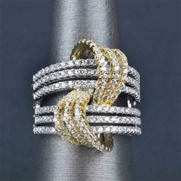 Обручальные кольца Huitan Fashion Finger Jewelry Ring Женские великолепные аксессуары для помолвки с бриллиантовым цирконием Band 231208
