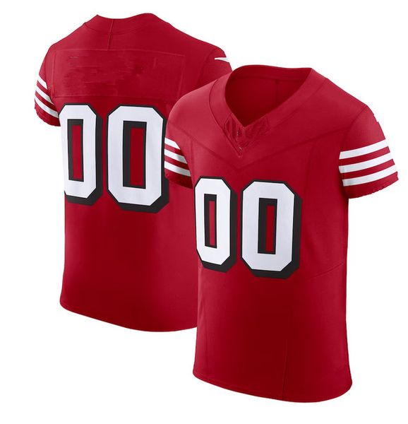 Benutzerdefiniertes American-Football-Trikot mit gesticktem Logo-Stich MCCAFFREY GEORGE KITTLE NICK BOSA BROCK PUEDY Jeder Name US-Größe S-3XL