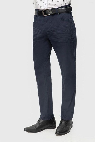 Jeans masculinos FASHIONSPARK relaxado reto estiramento jeans confortável vestido de negócios malha jérsei cinco bolsos