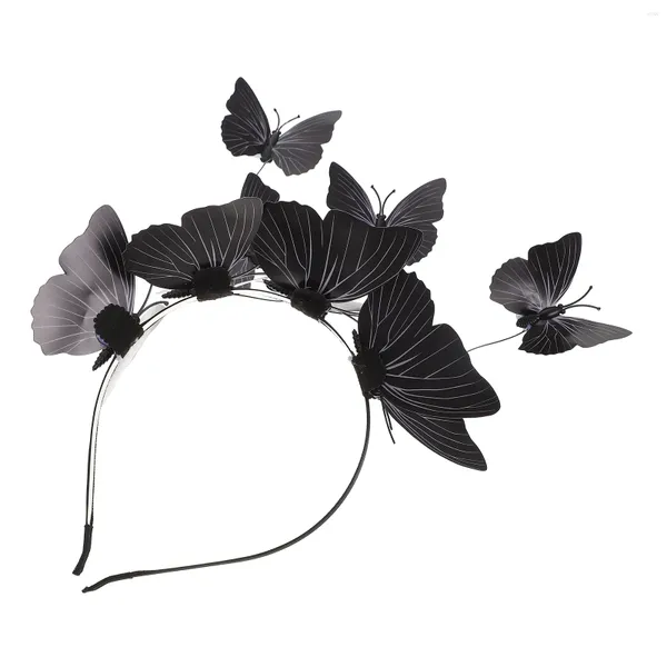 Berets 3D Schmetterling Stirnband Outdoor Hochzeit Decor PO Prop Dekorieren Bühne Kopfschmuck Kunststoff Miss Party Dekorative Mädchen