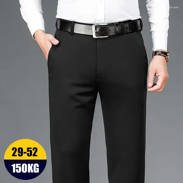 Ternos masculinos 10xl calças de terno oversize calças inverno quente masculino formal calça homem vestido casual roupas sociais para o marido
