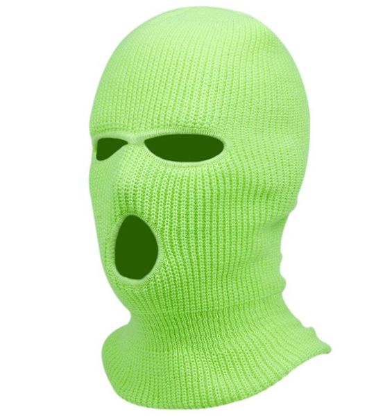 Nuovo passamontagna maschera cappello copertura invernale maschera al neon verde cappelli di Halloween per festa moto bicicletta sci ciclismo8600549