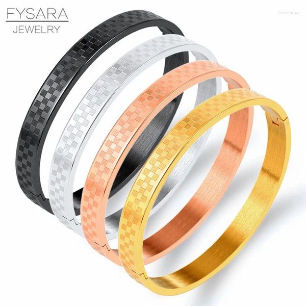 Браслет FYSARA, классический королевский браслет, мужские браслеты в стиле панк, простые браслеты в виде сетки из нержавеющей стали для женщин, любителей ювелирных изделий
