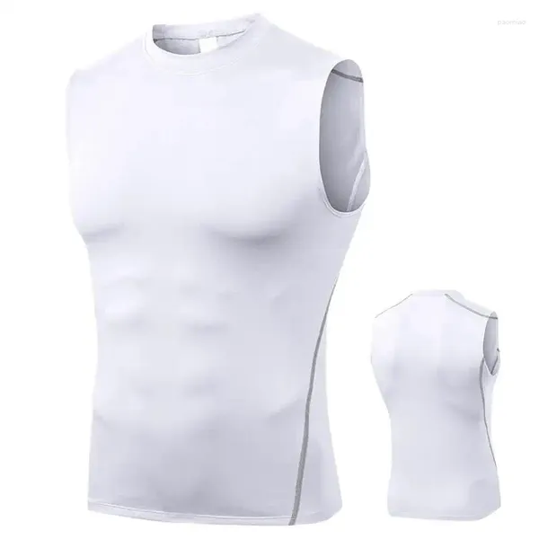 Herren Body Shaper Trainingsweste, atmungsaktiv, eng anliegend, Tank-Top für Männer, elastisch, schnell trocknend, Fitness-Tops, Workout-T-Shirt