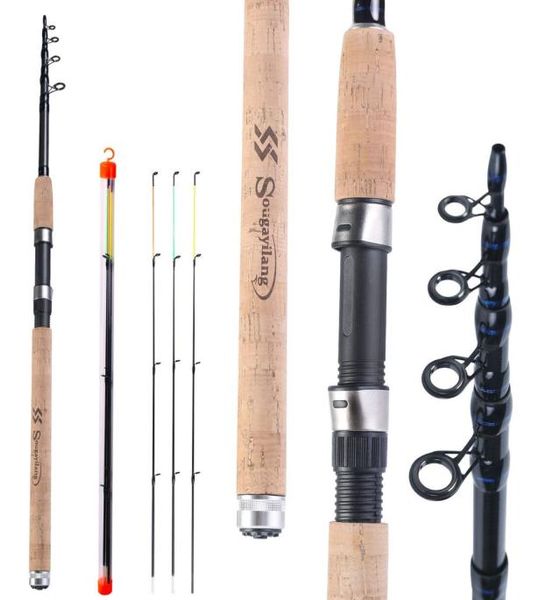 Intrattenimento Pesca sportiva Pesca s Sougayilang L H Power Feeder Canna da pesca Spinning 6 sezioni Canna da viaggio in fibra di carbonio 30 35060533