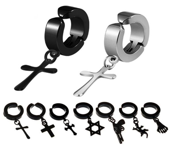 ZhenKeRou Ohrmanschette zum Anklipsen ohne Piercing, Unisex, Titan, Herren-Ohrring, Manschette, ohne Durchstechen, ohne Loch, Modeschmuck, 1879171