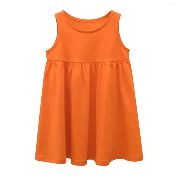 Vestidos de menina para crianças pequenas, sem mangas, casual, linha a, vestido de skatista para festa escolar, lindo painel de renda