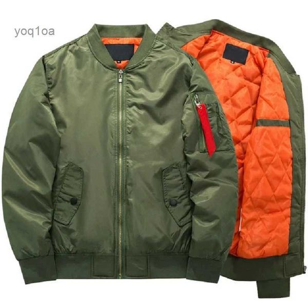 Männer Jacken Hohe Qualität Baseball Uniform Armee Grün Militär Motorrad Aviator Pilot Air Männer Bomber Jacke Männlich Warme und verdickte kleidungL231210