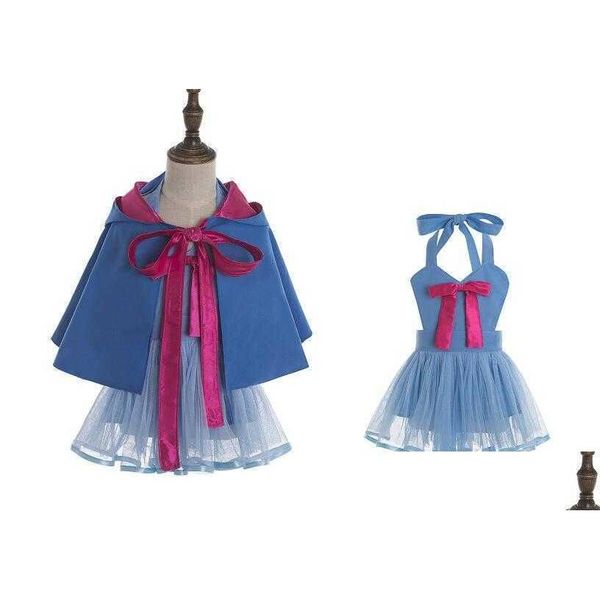 Vestidos da menina Fada Madrinha Traje Avental Cinderela Dress Up Cape e Halloween Parte G1026 Drop Delivery Bebê Crianças Maternidade Clot Otsyg