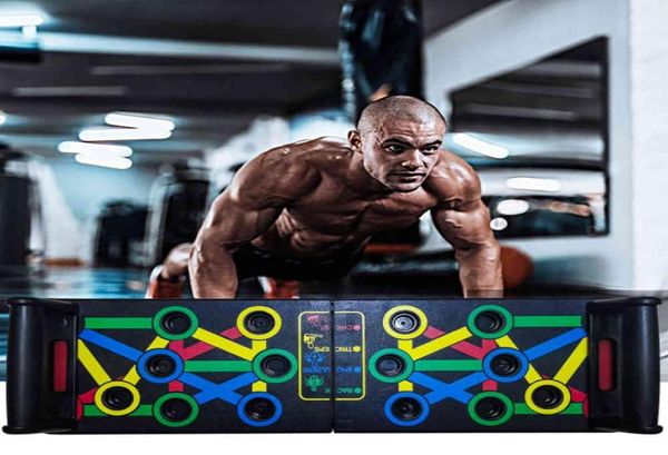 14 em 1 Multi Function Push Up Rack Training Board Push Up Stand para Academia Aptidão Home ABS Exercício de construção muscular abdominal X05244258298