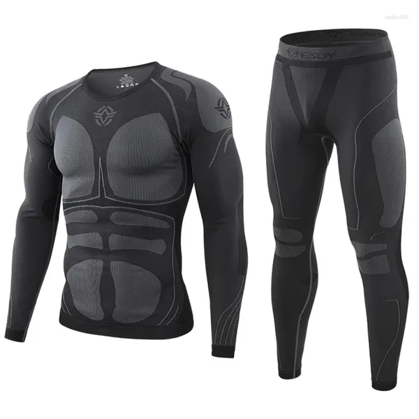 Männer Thermo-Unterwäsche Winter Warme Taktische Enge Anzüge Männer Outdoor Sport Schnell Trocknend Thermo Sets Fitness Radfahren Lange Unterhosen