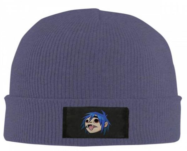 Chapéu de inverno Gorillaz Gorro de lã de malha masculino feminino bonés chapéus Skullies gorros quentes unissex 1143293