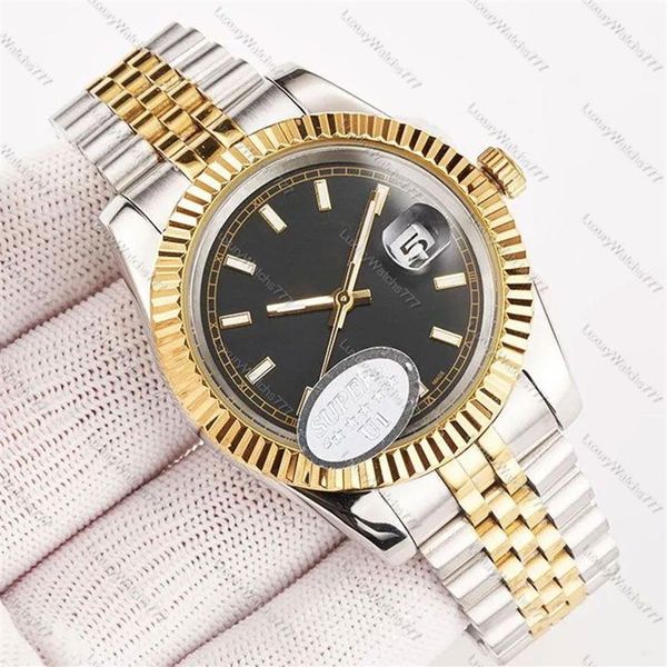 Orologi da uomo e da donna Elemento meccanico automatico Datario 36 41mm Movimento di precisione durevole Acciaio inossidabile dorato luminoso m228Q