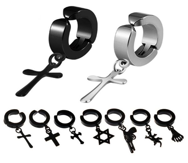 ZhenKeRou Ohrmanschetten-Clip-On-Ohrringe ohne Piercing, Unisex, Titan, Herren-Ohrring, Manschette, kein Durchbohren, kein Loch, Earing, Modeschmuck, 6288698