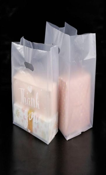 Envoltório de presente obrigado saco de presente de plástico saco de armazenamento de pano com alça festa casamento doces bolo wrap4610201