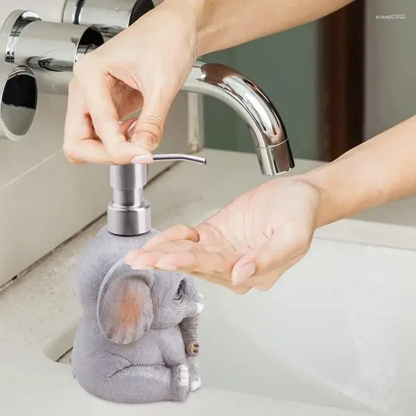 Dispensador de sabonete líquido automático de espuma indutiva para banheiro prato de elefante