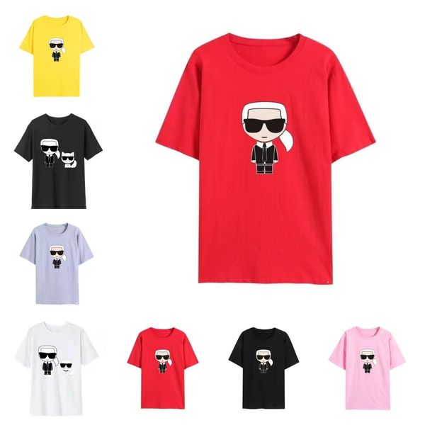 T-shirt da uomo Summer Play Karls Karls Casual T-shirt uomini Mantini di cotone Fashion Fashion Stampa Short O-Neck Regular Size S-XXXXXL